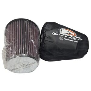 OEM Harley F024M6 Screamin Eagle Heavy Breather Air Filter + Rain Sock K&N NEW